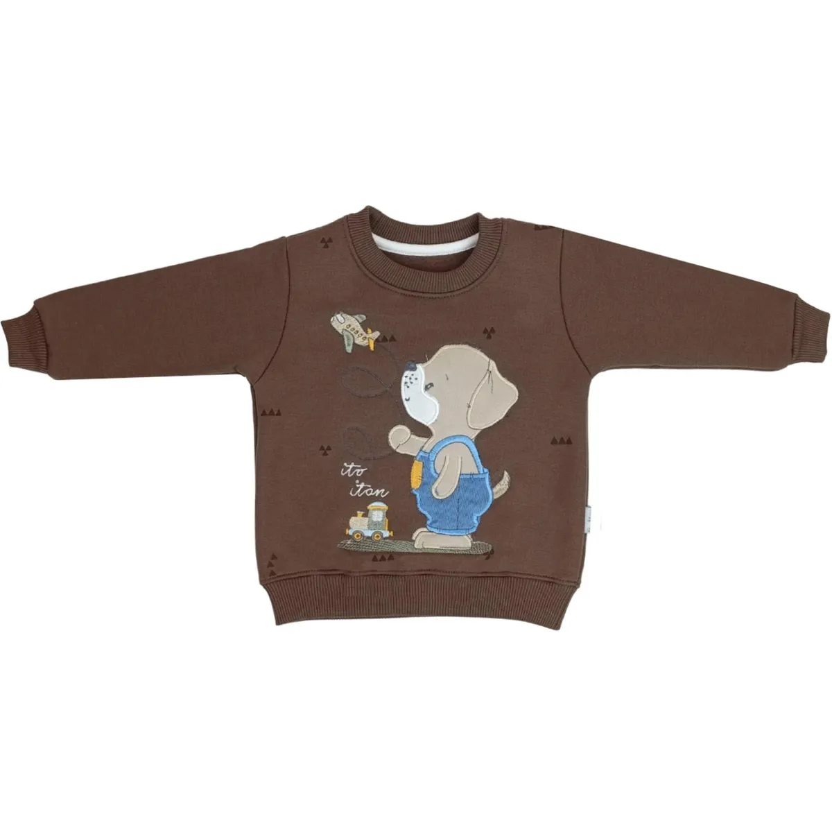 GENERICO - Conjunto Franela reactiva - 2 piezas - Perrito - Marron