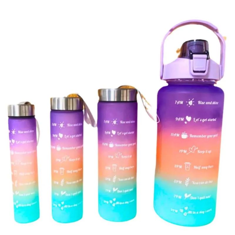 GENERICO - TOMATODO DEPORTIVO MULTICOLOR 4 EN1 PARA TRANSPORTE DE AGUA