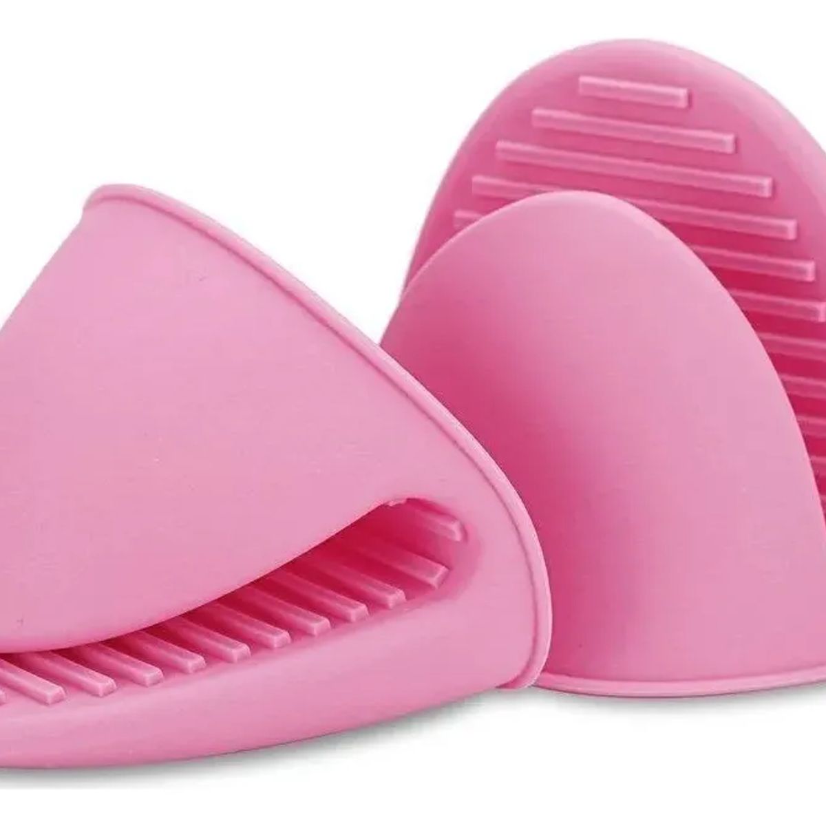 GENERICO - PAR DE MANOPLAS ROSADO PARA COCINA HORNO ANTIQUEMADURA DE SILICONA