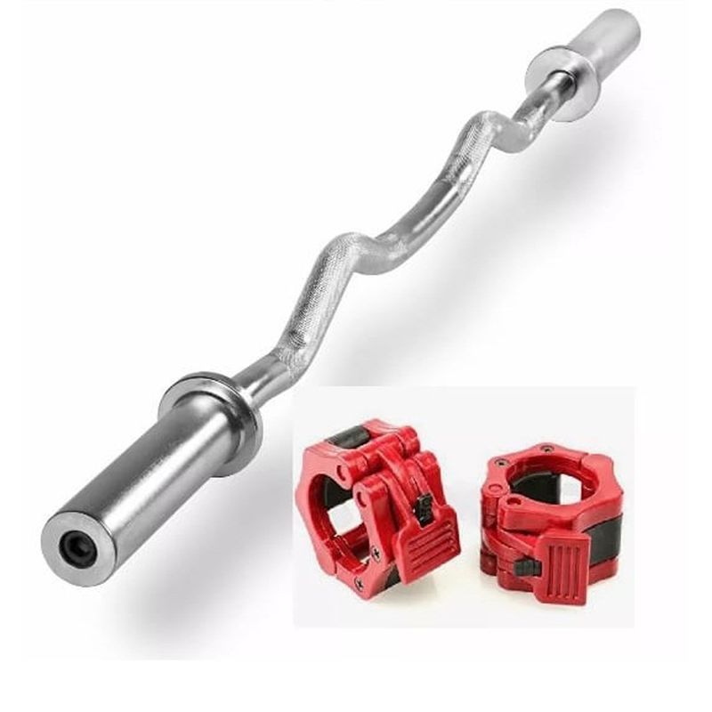 RISUTIMPORT - Seguros Para Barras Olímpicas Abrazaderas 2 Pulgadas Rojo