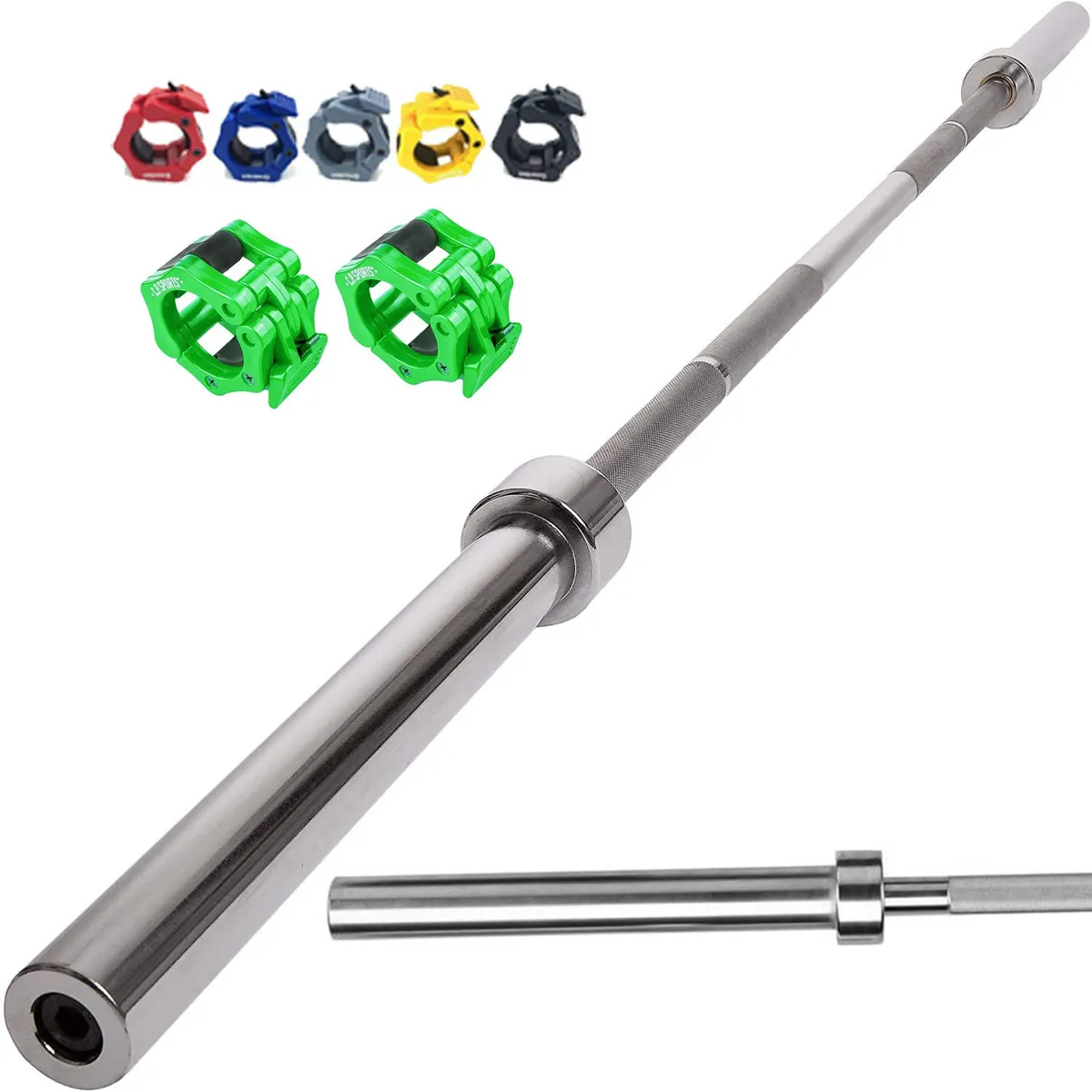 RISUTIMPORT - Seguros Para Barras Olímpicas Abrazaderas 2 Pulgadas Azul