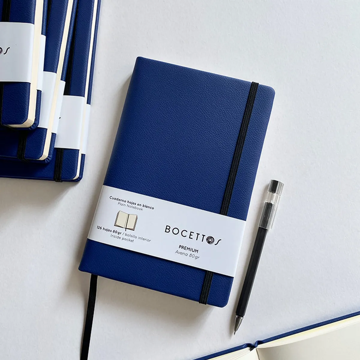 BOCETTOS - Bitácora Premium 80gr Azul 21 x 13cm