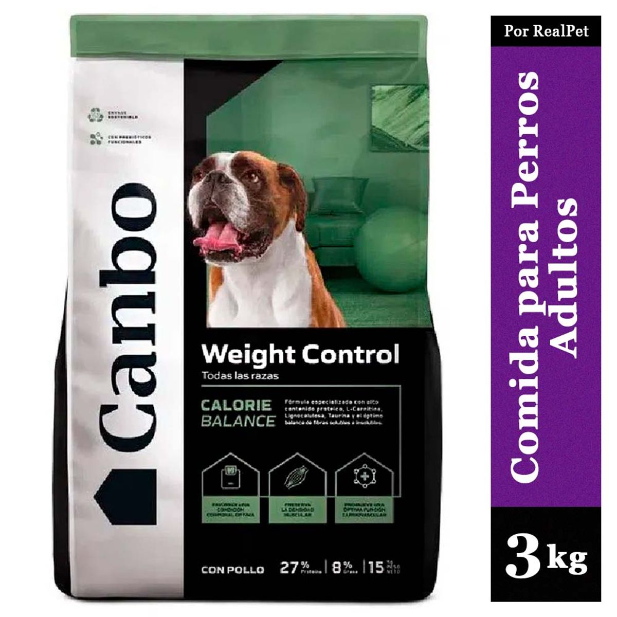 CANBO - Comida para Perro Adulto Canbo Balance Control de Peso 3 kg
