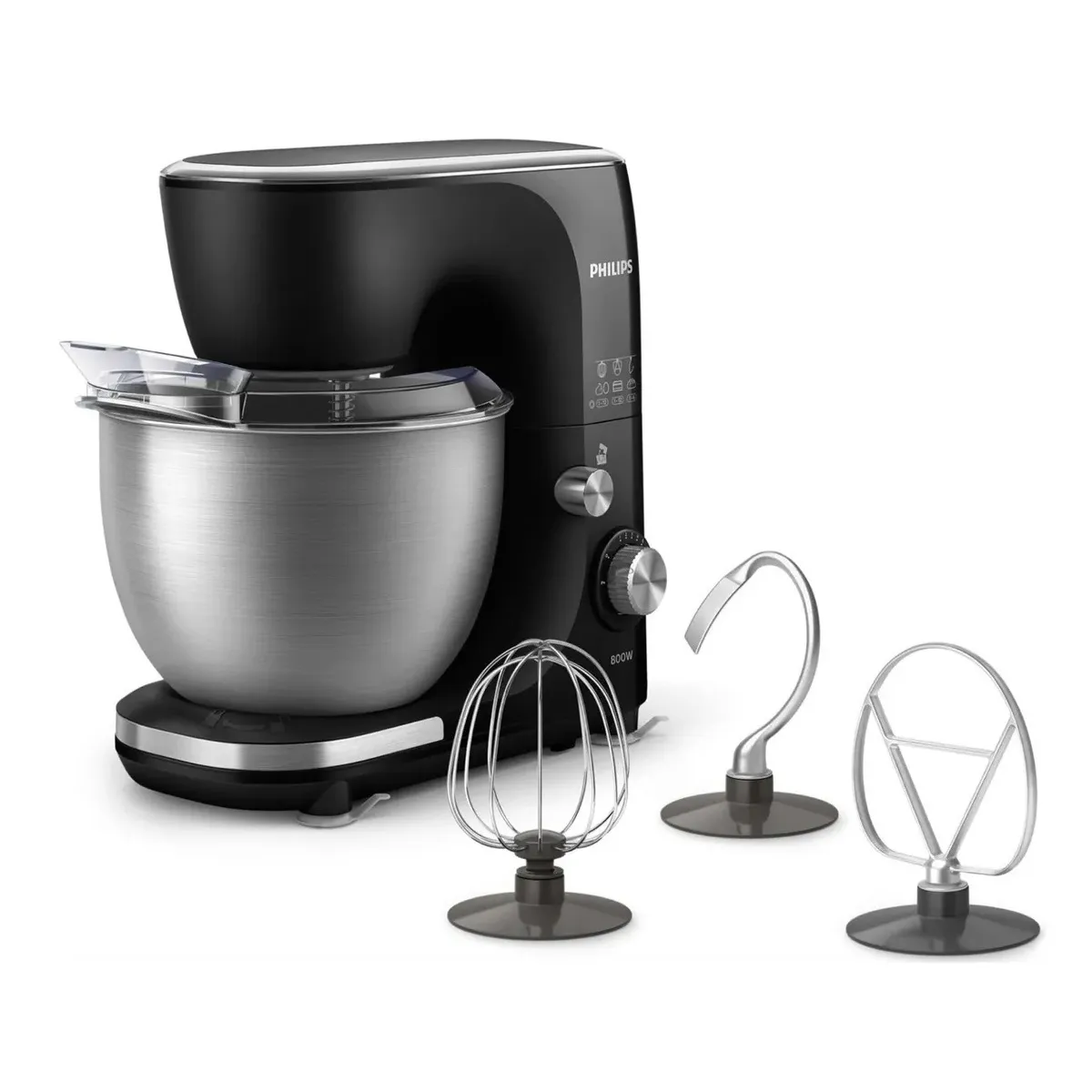 PHILIPS - Batidora Planetaria Philips 800w Bowl Acero Inox 5 Lt Hr7922