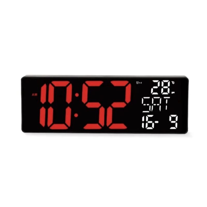 GENERICO - Reloj de Pared Digital LED con Temperatura y Fecha