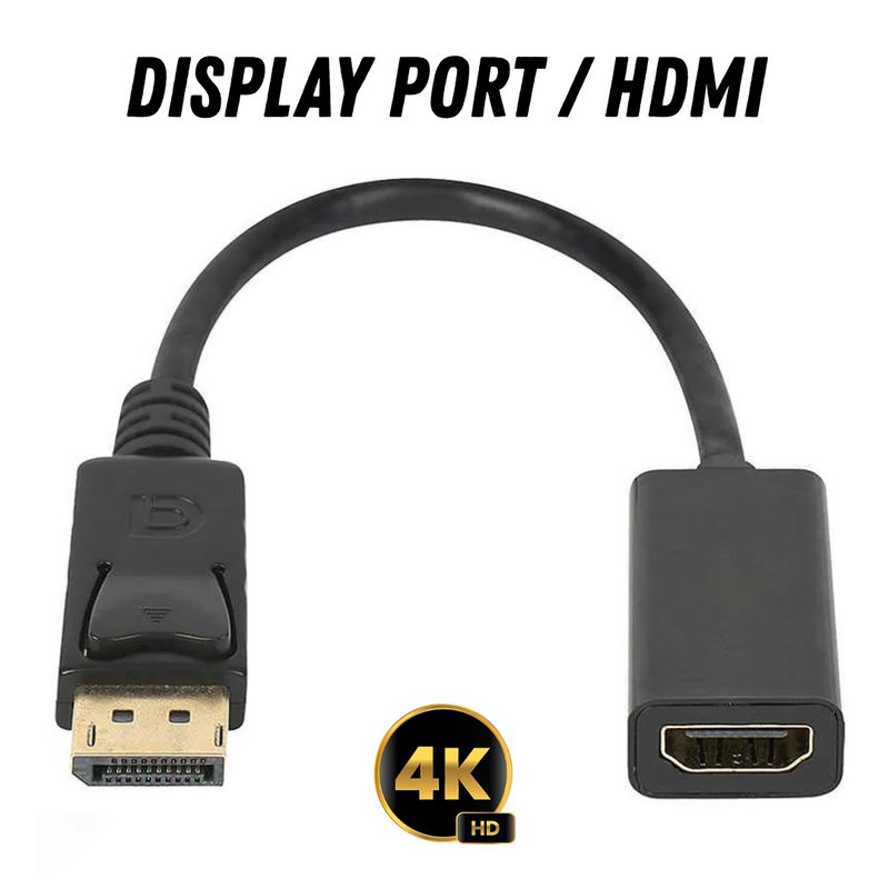 GENERICO - ADAPTADOR DE DISPLAY PORT A HDMI FHD 4K