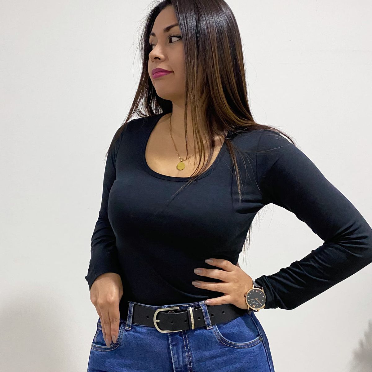 SIDE OF ME - POLO PARA MUJER CUELLO U MANGA LARGA