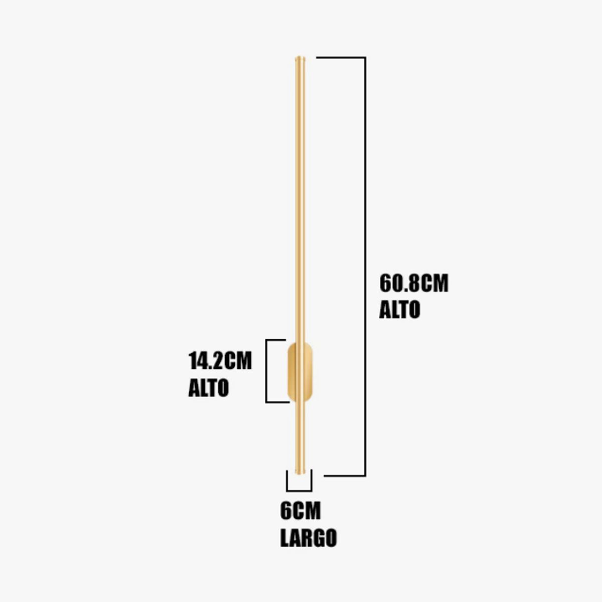 GENERICO - Aplique Lampara de Interior Gold Led