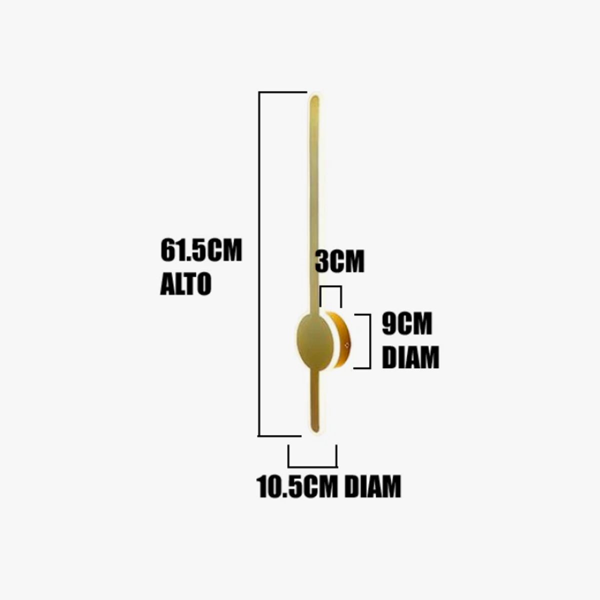 GENERICO - Aplique Lampara de Interior Gold Led