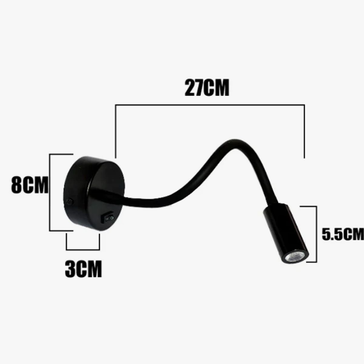 GENERICO - Aplique Lampara de Interior  Black Led