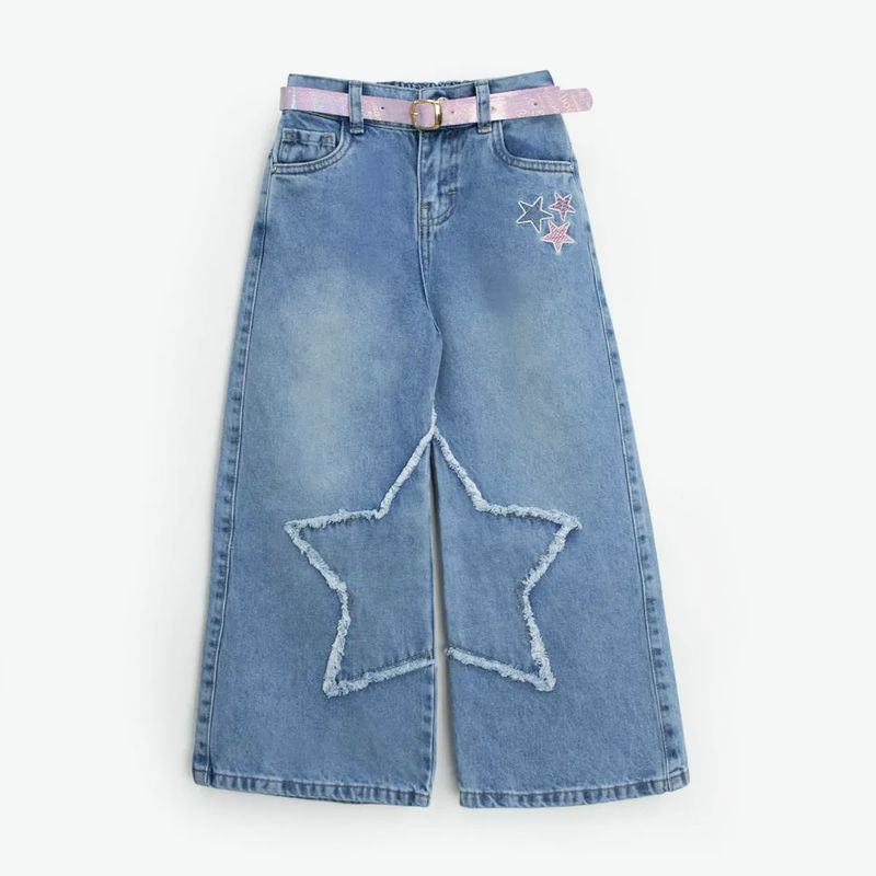 KUKULI - PANTALON PALAZO ESTRELLA NIÑA M1622