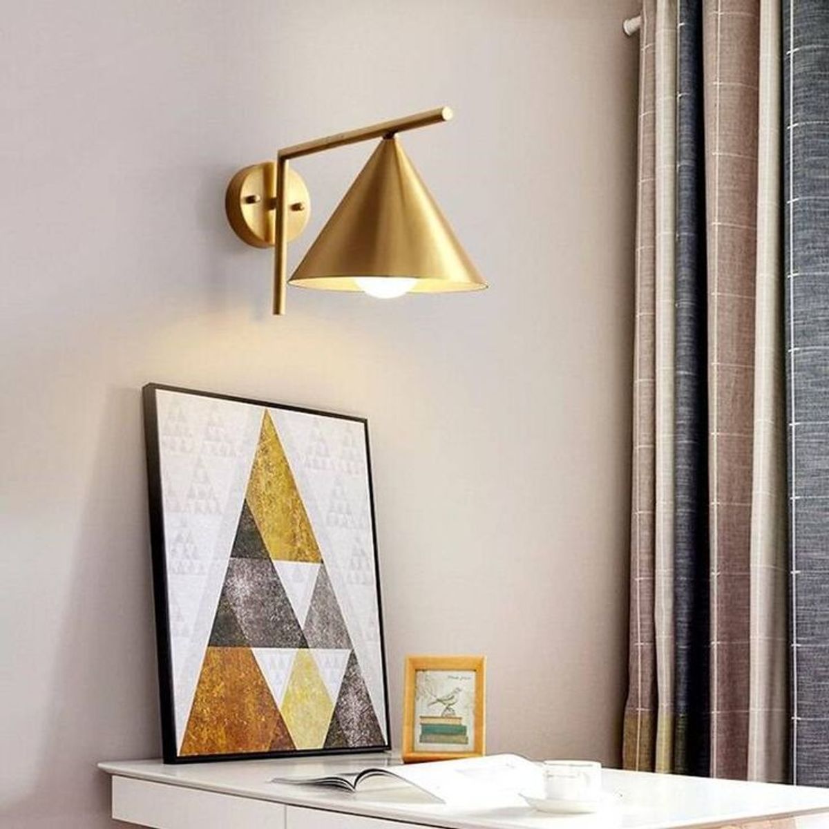 GENERICO - Aplique Lampara de Interior Gold Led