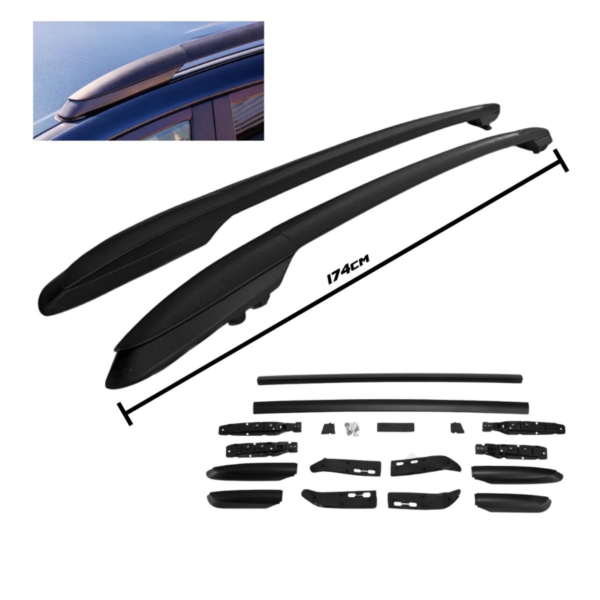 GENERICO - Barra Lateral Alzada Color Negra