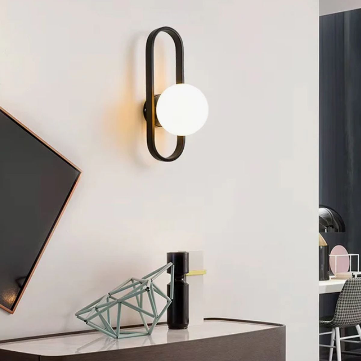 GENERICO - Aplique Lampara de Interior Black Led