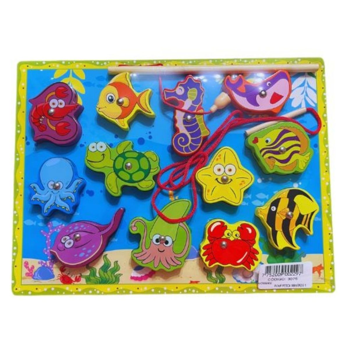 GENERICO - Rompecabeza Pesca Magnetica De Madera