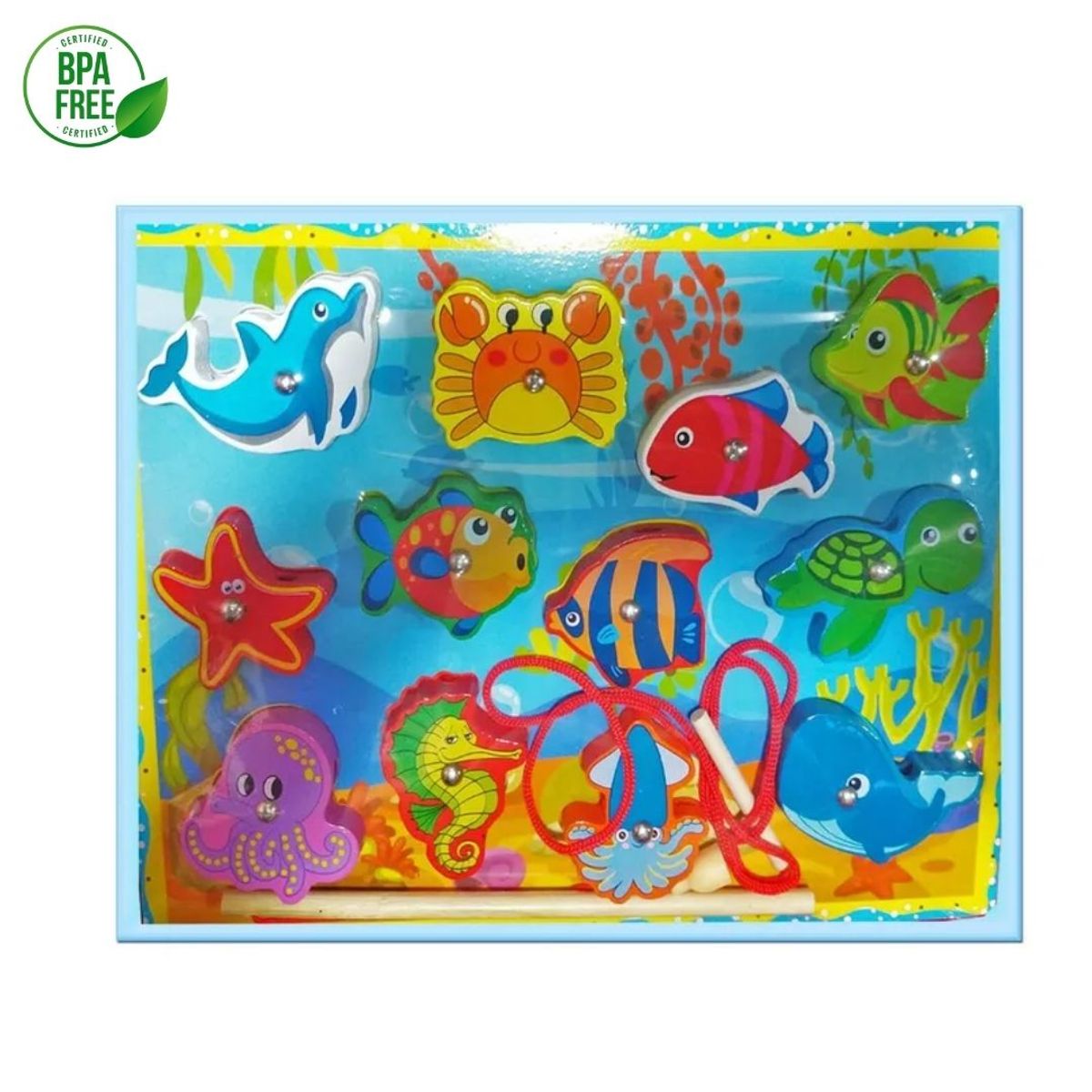 GENERICO - Rompecabeza Pesca Magnetica De Madera