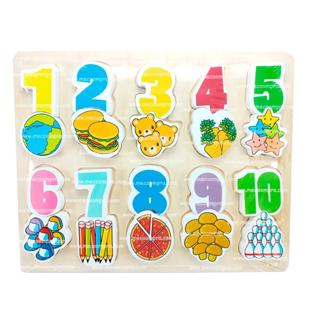 GENERICO - Rompecabeza De Numeros Con Figuras