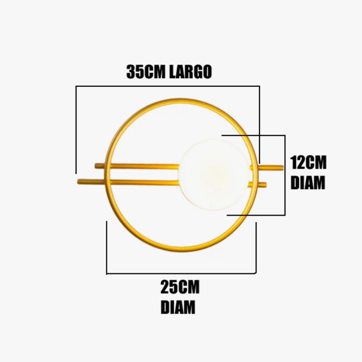 GENERICO - Aplique Lampara de Interior Gold Led