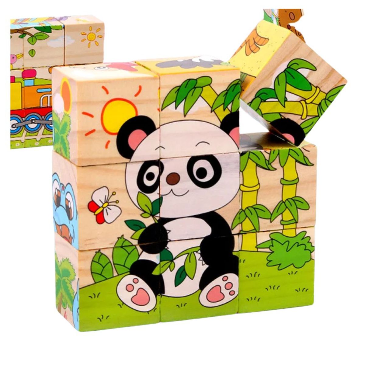 GENERICO - Cubos Armables De Animales 6 Caras