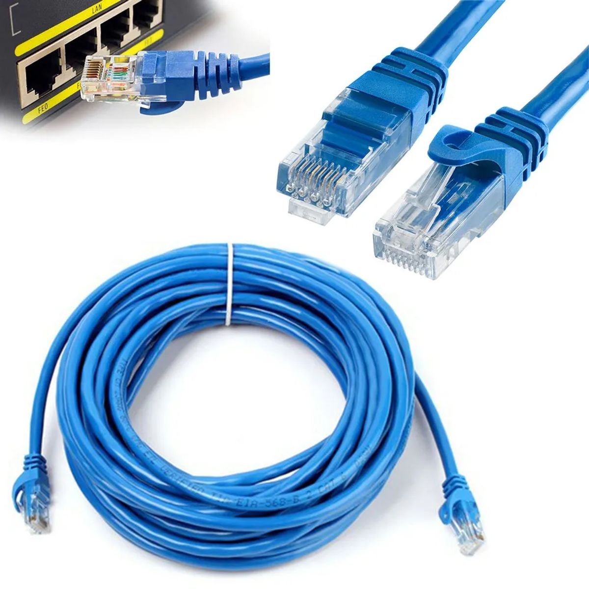 SEISA - Cable de Red Ethernet RJ45 Alta Velocidad - 30 metros