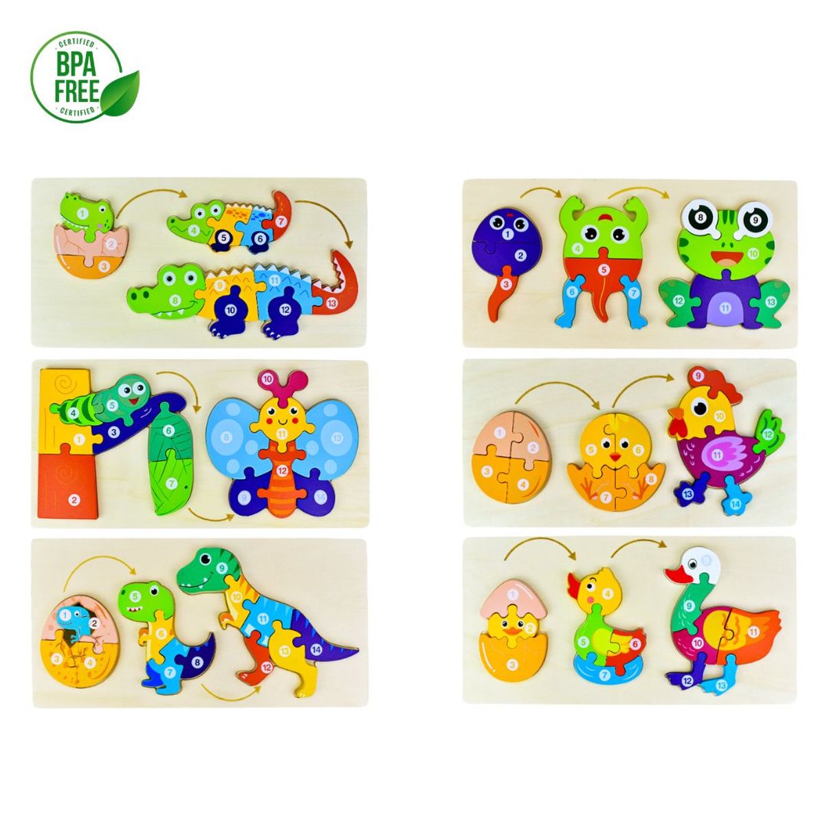 GENERICO - Rompecabeza Educativa Evolutiva De Animalitos