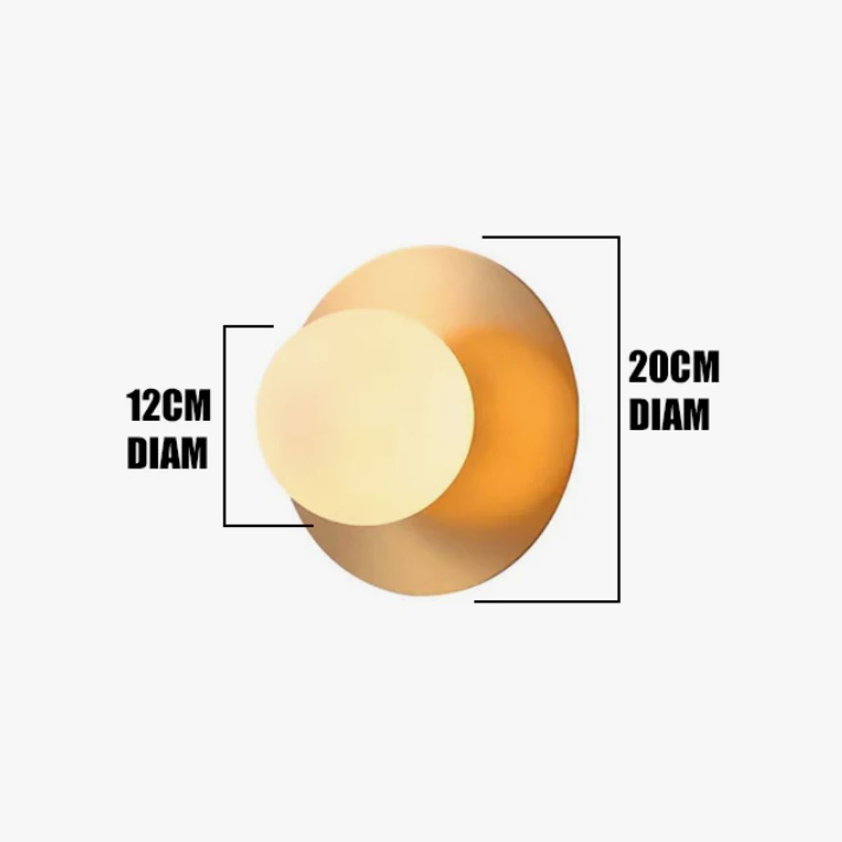 GENERICO - Aplique Lampara de Interior Gold Led