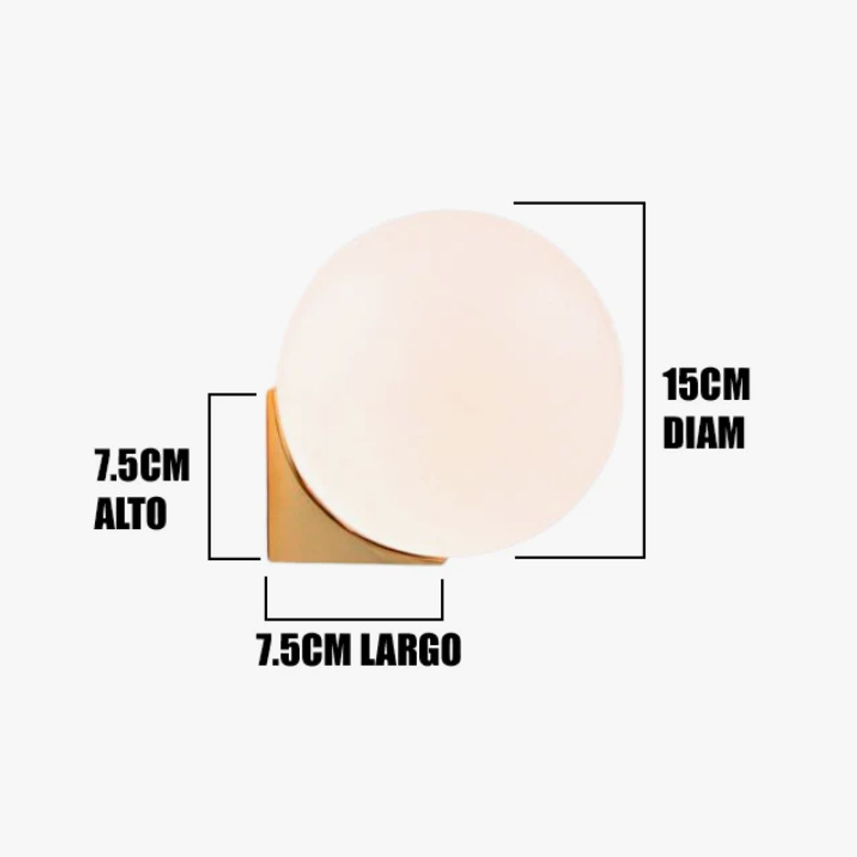 GENERICO - Aplique Lampara de Interior Gold Led