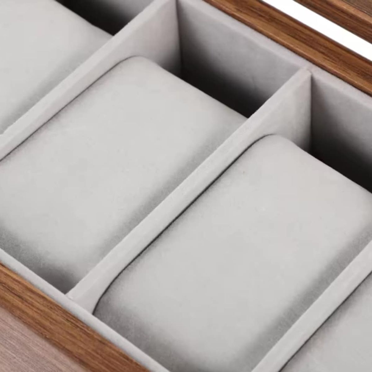 GENERICO - Caja de 6 Relojes Organizador Elegante de Reloj de Madera