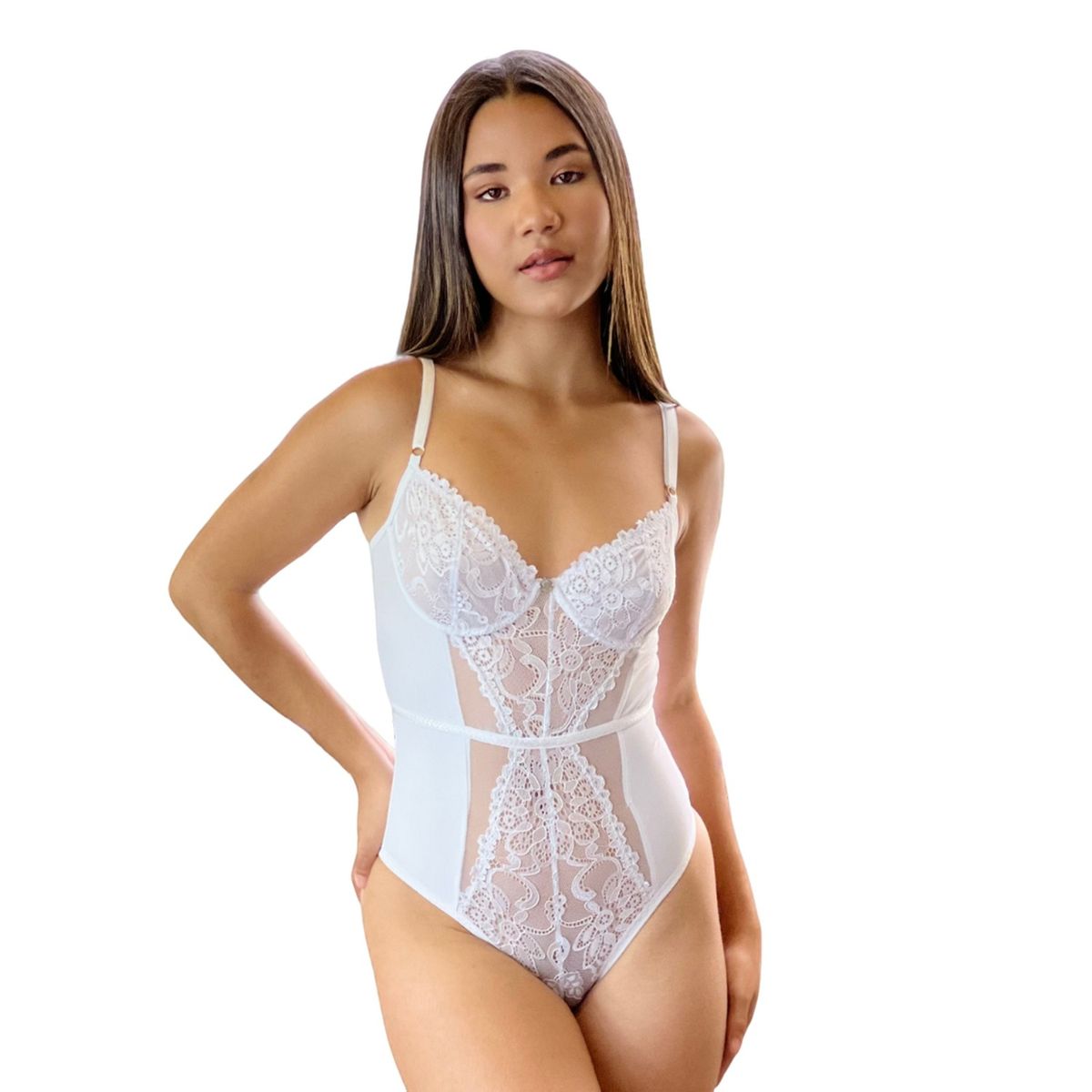 GENERICO - Lenceria Body Encaje Blanco