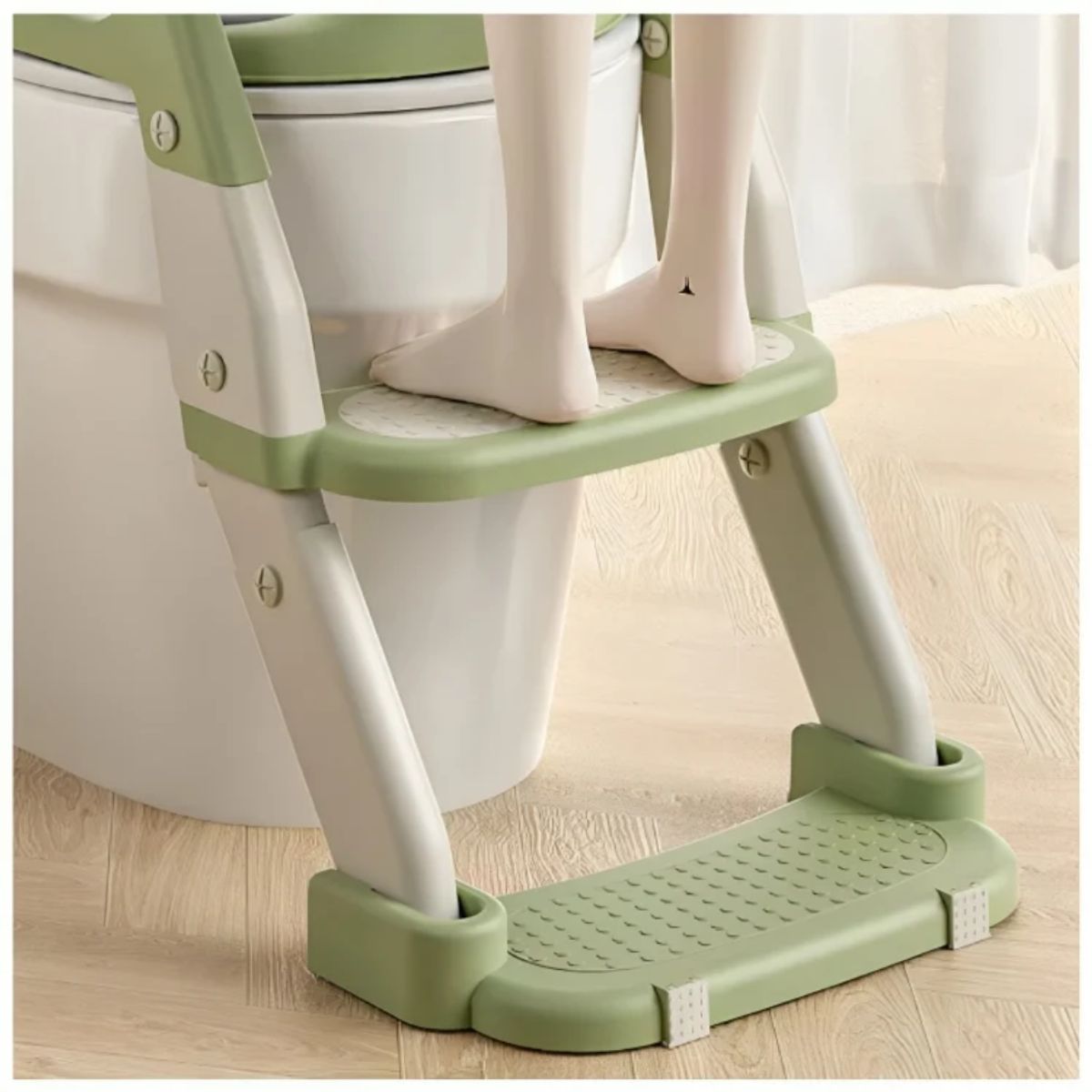 GENERICO - Inodoro Asiento Infantil Niño Con Escalera VERDE
