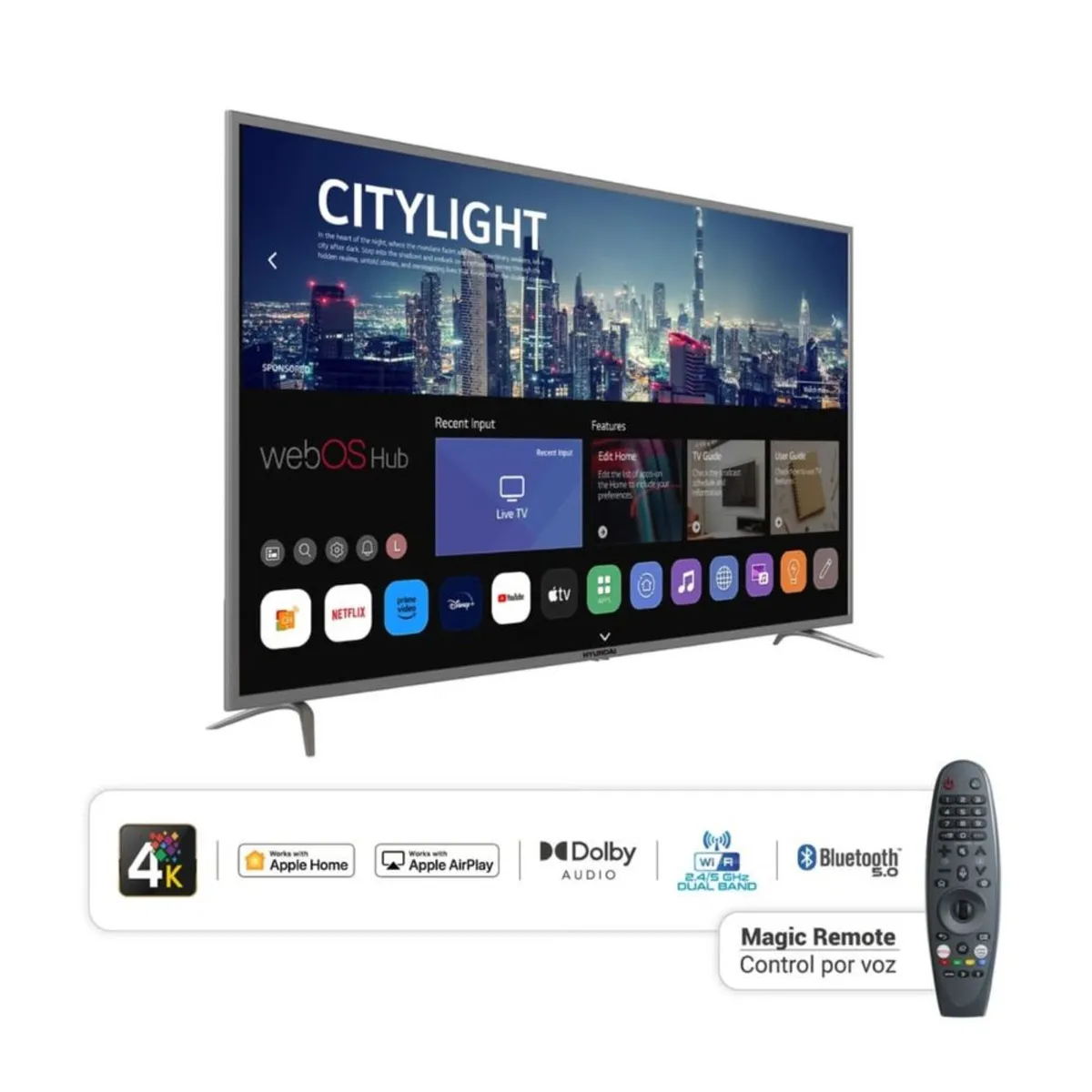 HYUNDAI - TELEVISOR SMART TV HYUNDAI 4K ULTRA HD 58” HYLED5808W4KM