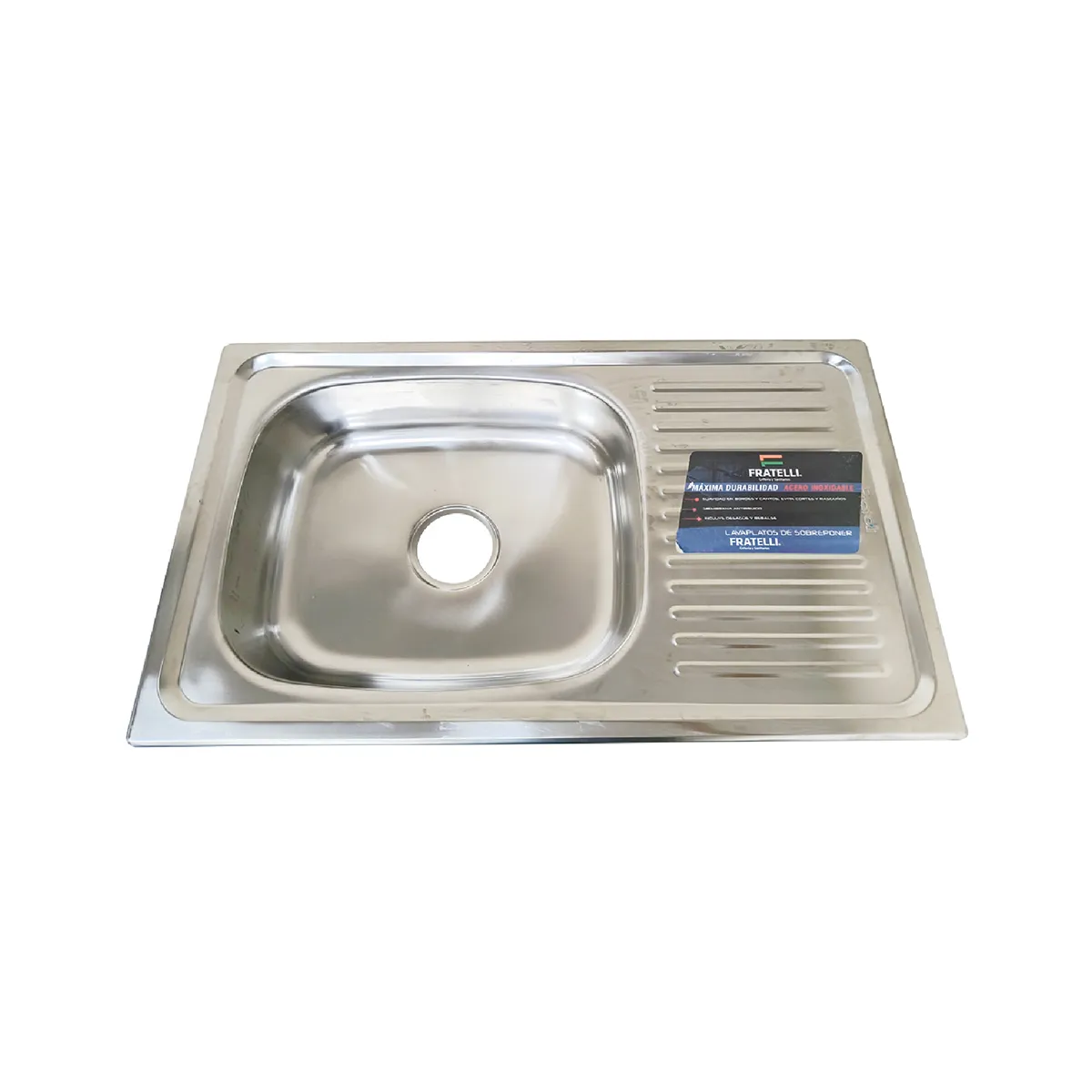 FRATELLI - Lp-7545 Lavadero Premium P Acero Inox Cr 75X45X15 Cm - Fratelli