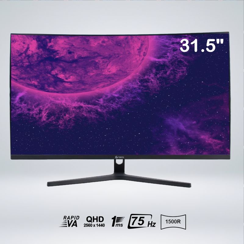 TEROS - MONITOR CURVO GAMER TE-3253S QHD 32 " VA 75hz 1ms 1500R FREESYNC