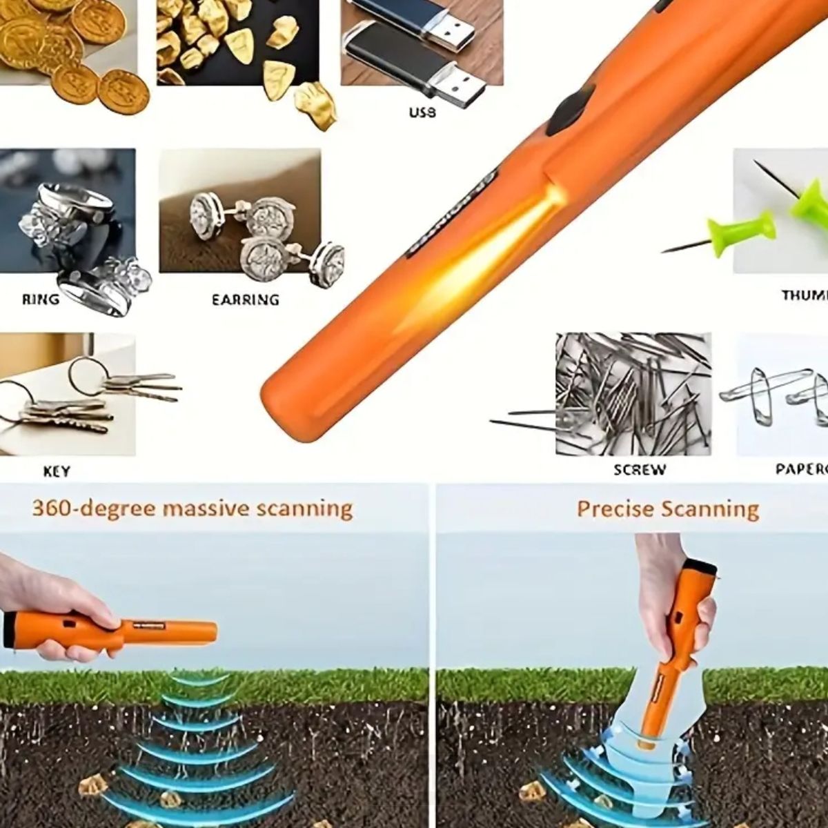 GENERICO - DETECTOR DE METALES PINPOINTER VERDE
