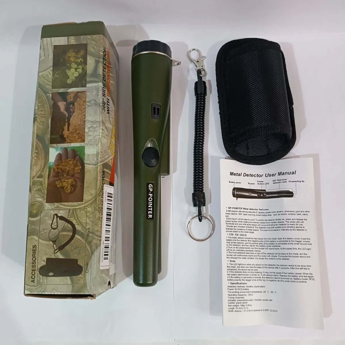 GENERICO - DETECTOR DE METALES PINPOINTER VERDE