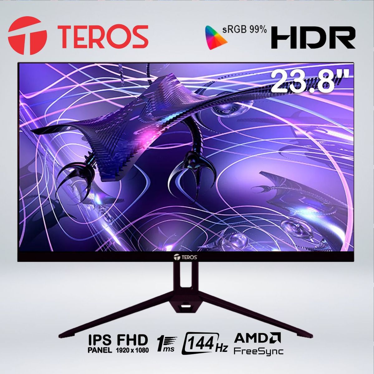 TEROS - MONITOR TE-2417S FULL HD 23.8 " IPS 144hz 1ms FREESYNC