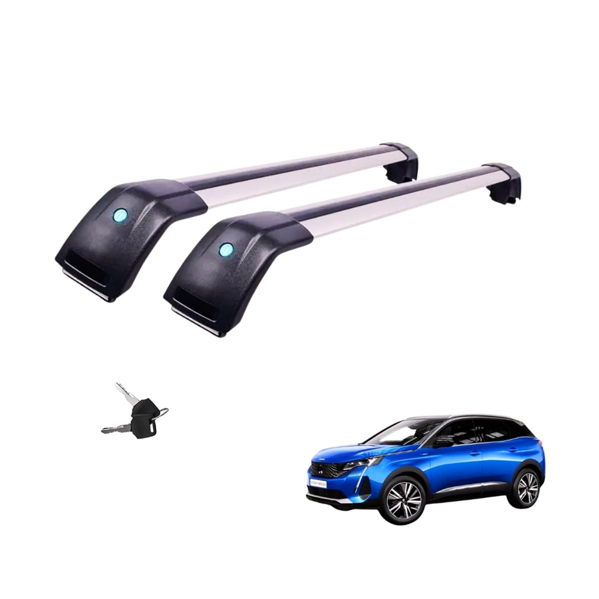 GENERICO - Barra De Techo Enganchable Portaequipaje Gris