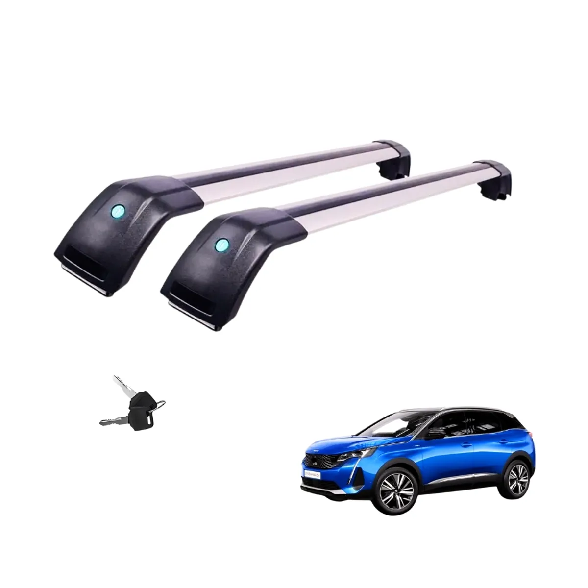 GENERICO - Barra De Techo Enganchable Portaequipaje Gris