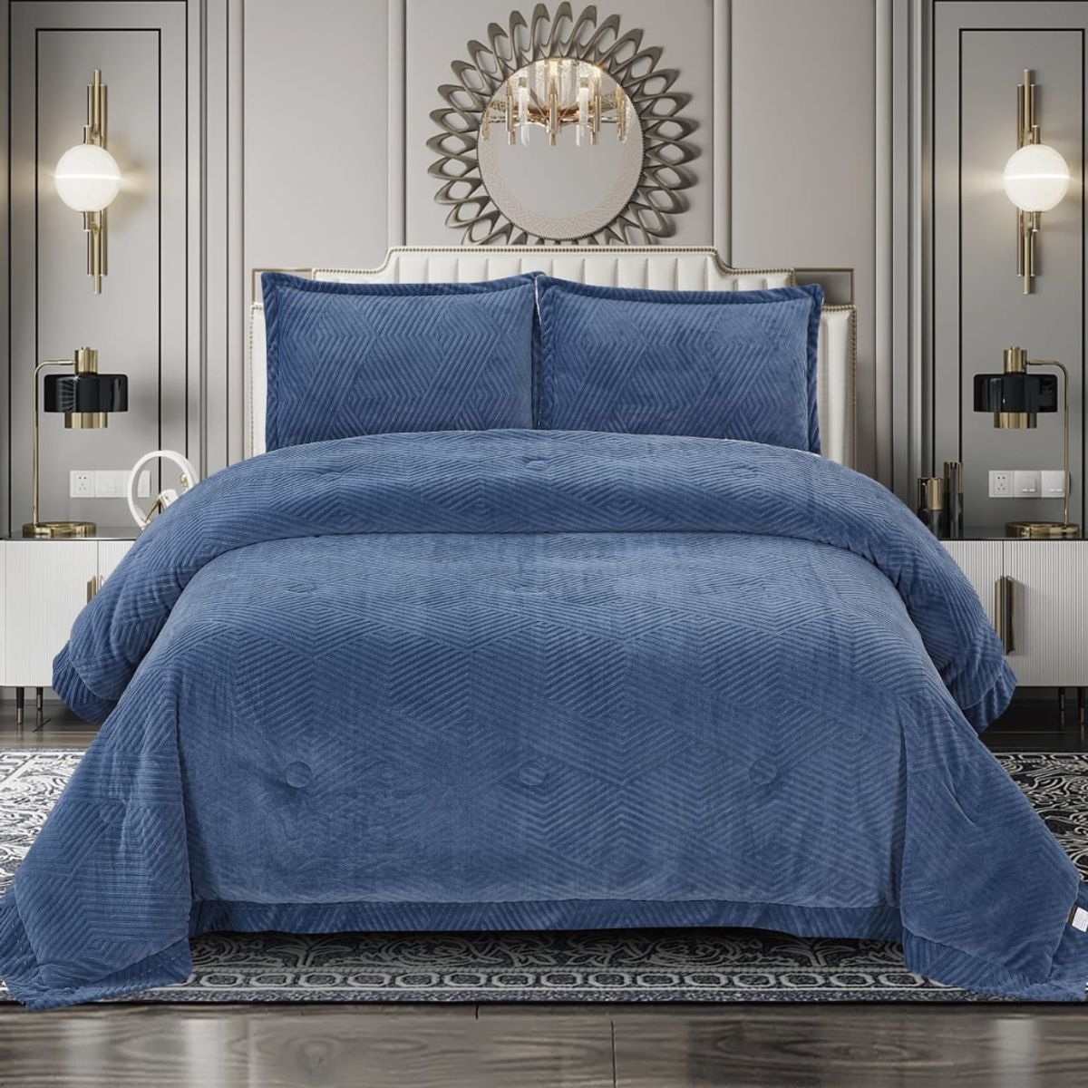 GENERICO - CUBRECAMA DE LUJO DE 2 PLZ