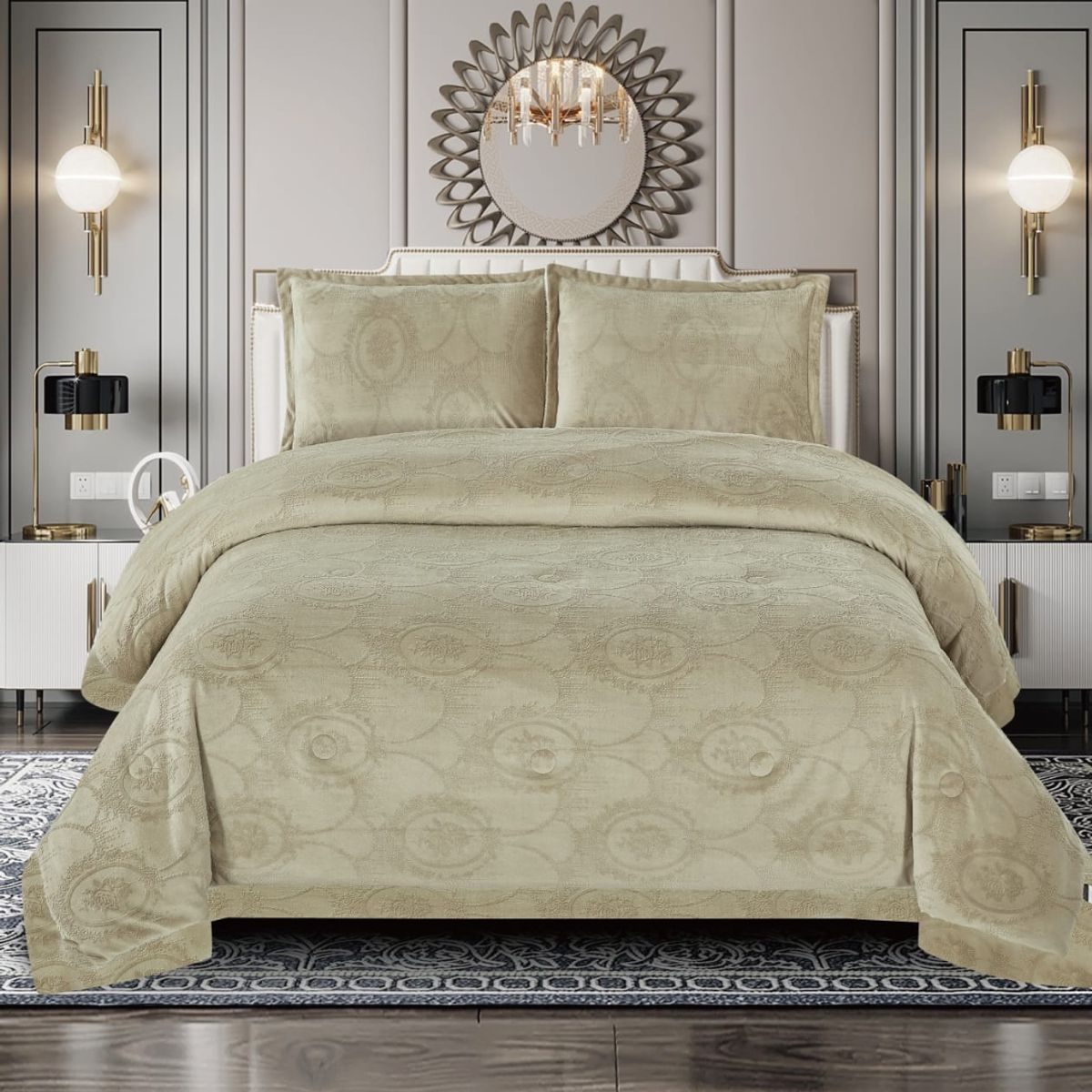 GENERICO - CUBRECAMA DE LUJO DE 2 PLZ