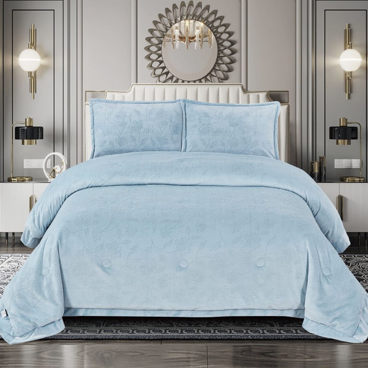 GENERICO - CUBRECAMA DE LUJO DE 2.5 PLZ