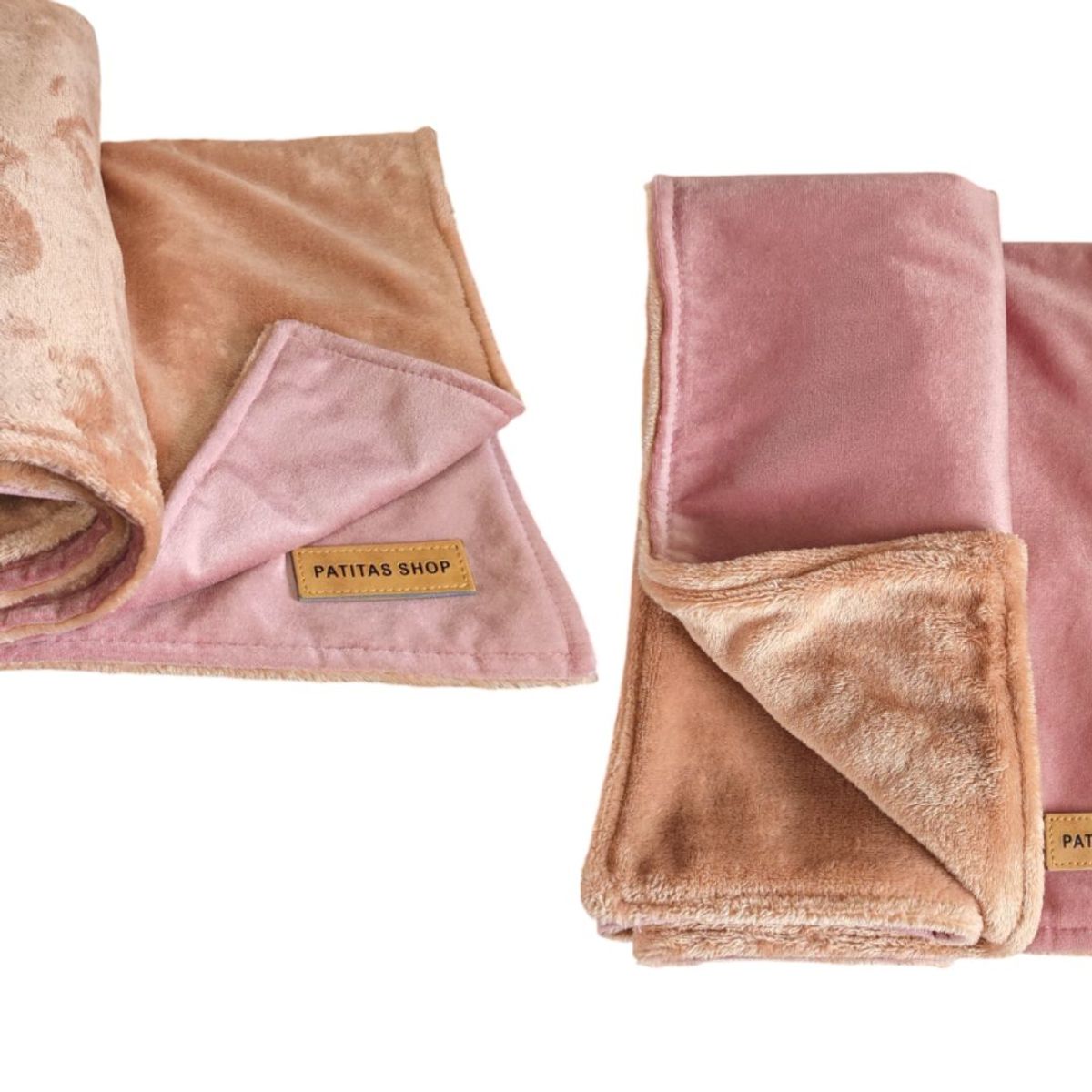 GENERICO - Frazada Abrigadora Reversible Felpa para Mascotas M Rosa