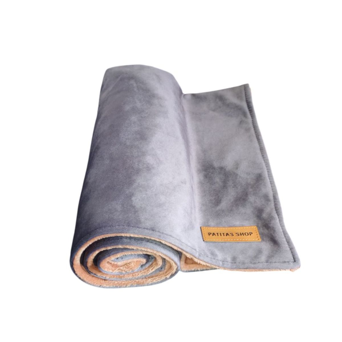 GENERICO - Frazada Abrigadora Reversible Felpa para Mascotas M Silver