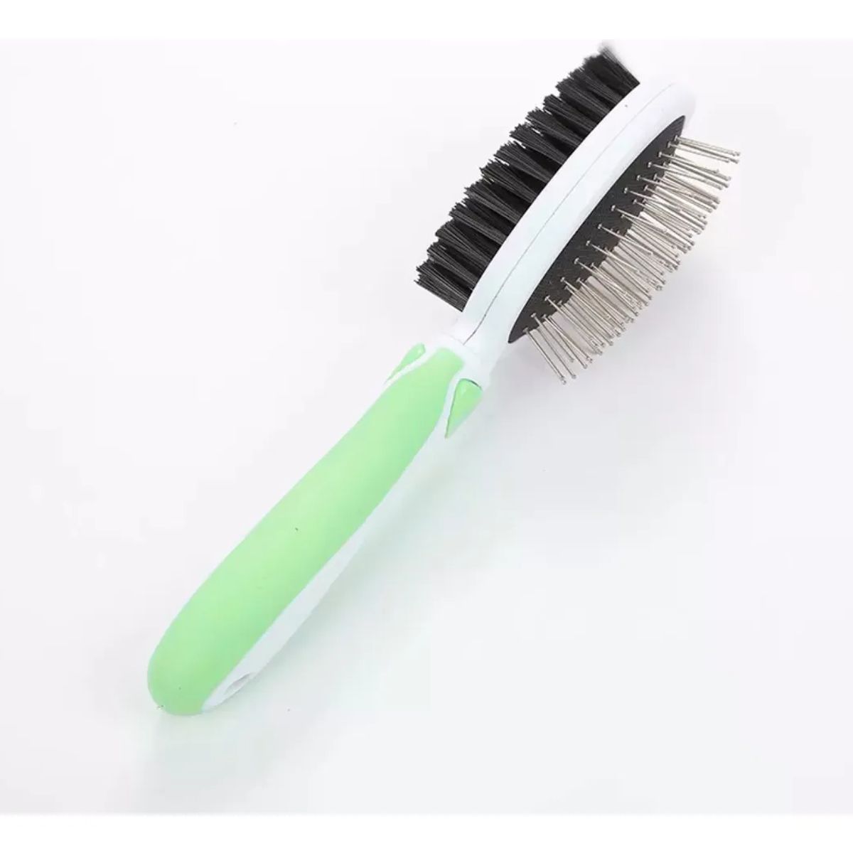 GENERICO - CEPILLO PARA MASCOTA PERRO GATO DOBLE CARA VERDE
