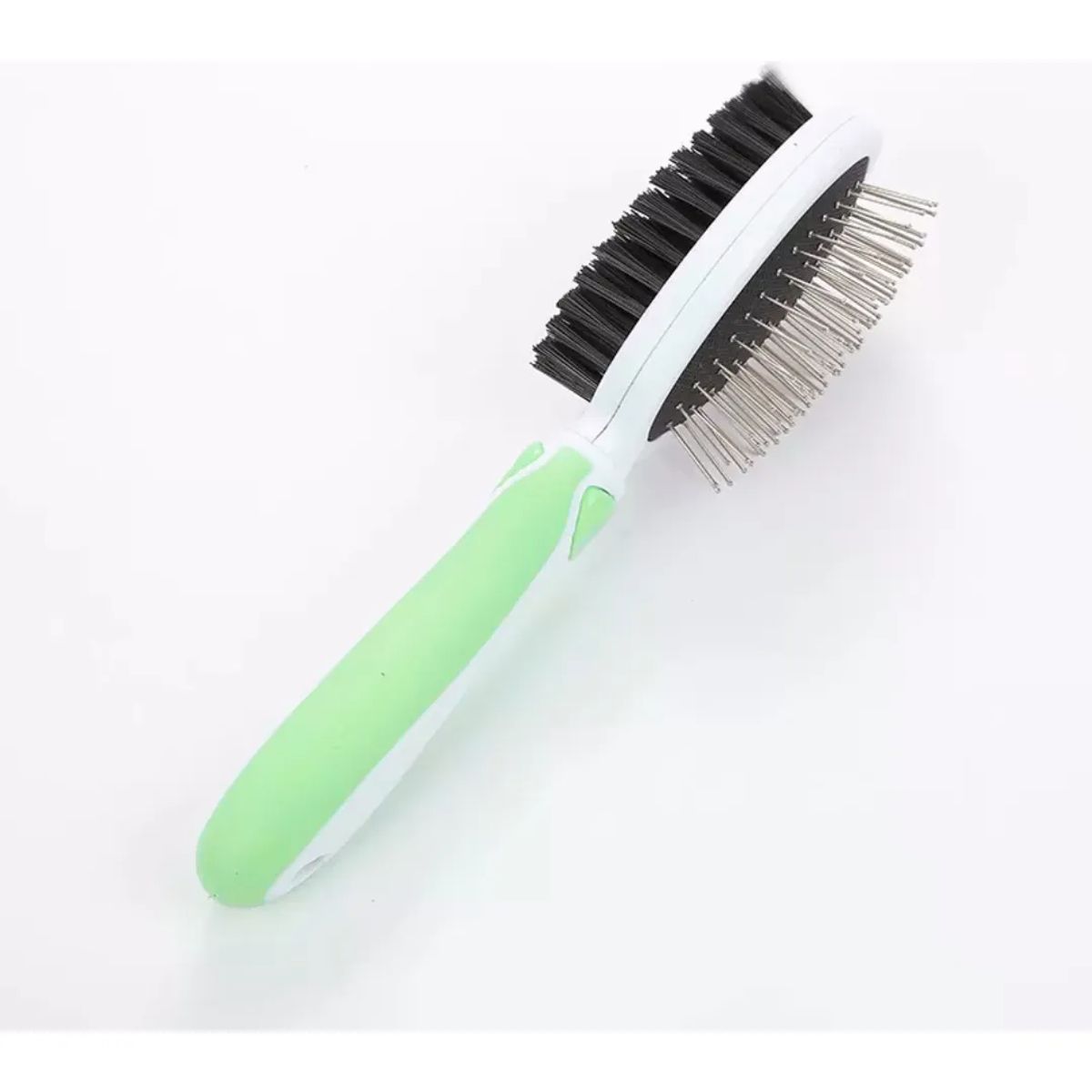 GENERICO - CEPILLO PARA MASCOTA PERRO GATO DOBLE CARA VERDE