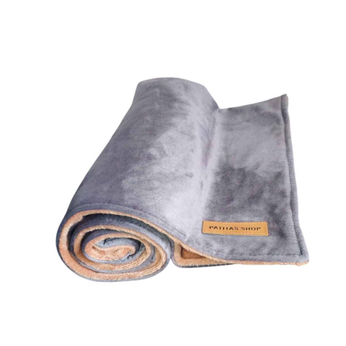 GENERICO - Frazada Abrigadora Reversible Felpa para Mascotas L Silver