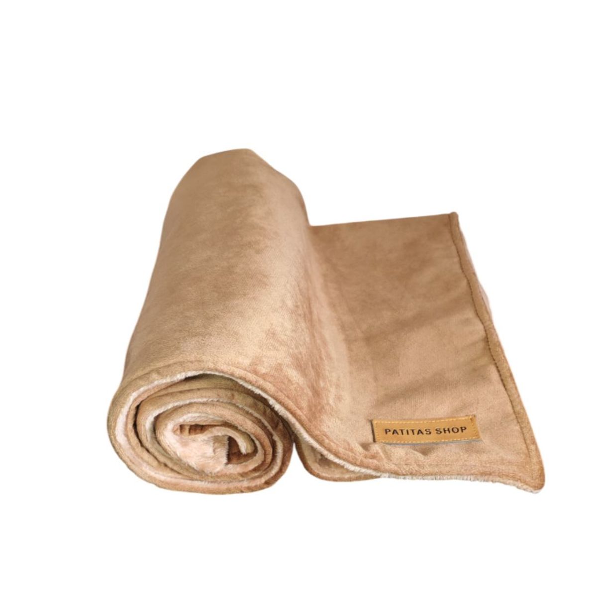 GENERICO - Frazada Abrigadora Reversible Felpa para Mascotas L Camello