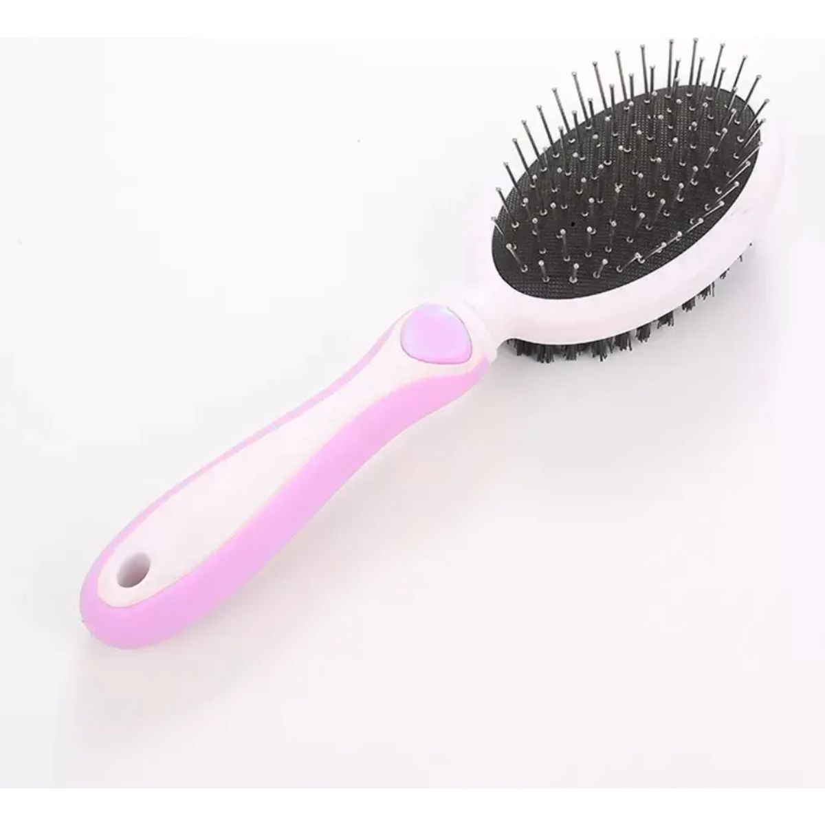 GENERICO - CEPILLO PEINE PARA MASCOTA PERRO GATO DOBLE CARA ROSADO