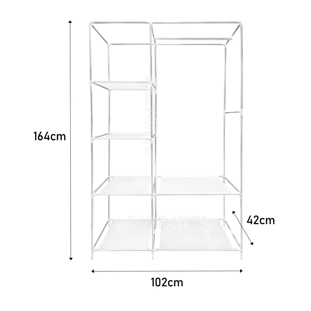 GENERICO - ROPERO ARMABLE DE 2 CUERPOS TELA CON DISEÑO: NOVIOS