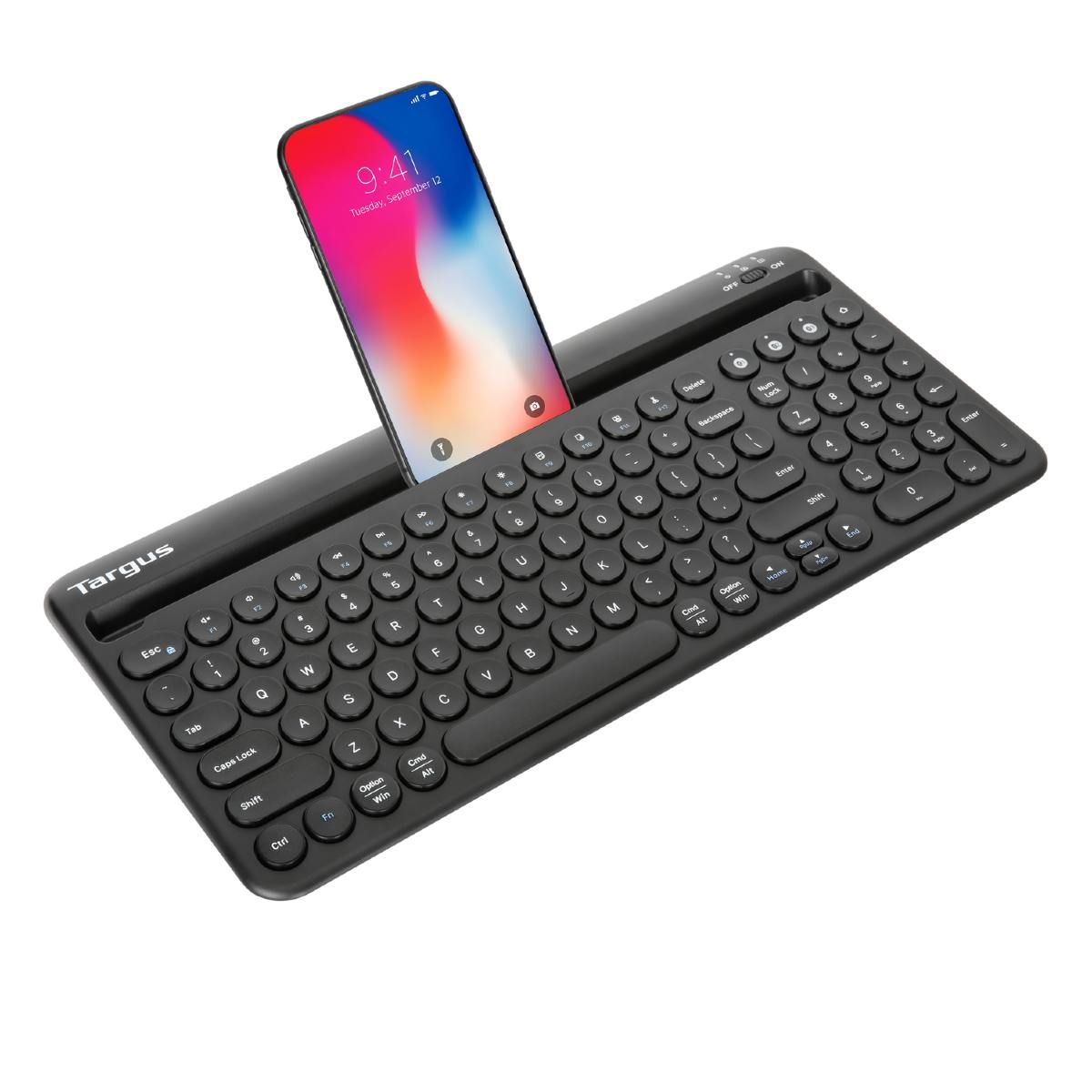 TARGUS - Teclado Targus Bluetooth multidispositivo con soporte para tablet